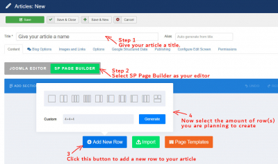 Create a new article